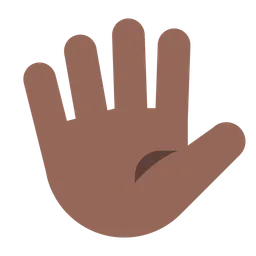 Hand with Fingers Splayed: Medium-Dark Skin Tone — Toss Face