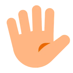 Hand with Fingers Splayed: Medium-Light Skin Tone — Toss Face
