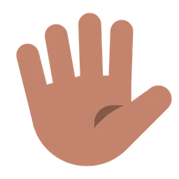 Hand with Fingers Splayed: Medium Skin Tone — Toss Face