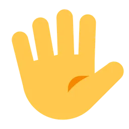Raised Hand with Fingers Splayed — Toss Face