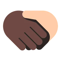 Handshake: Dark Skin Tone, Light Skin Tone — Toss Face