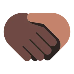 Handshake: Dark Skin Tone, Medium Skin Tone — Toss Face