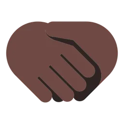 Handshake: Dark Skin Tone — Toss Face