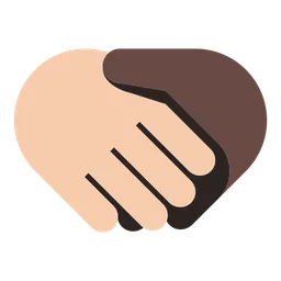 Handshake: Light Skin Tone, Dark Skin Tone — Toss Face