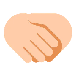Handshake: Light Skin Tone — Toss Face