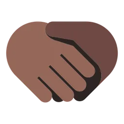 Handshake: Medium-Dark Skin Tone, Dark Skin Tone — Toss Face