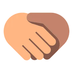 Handshake: Medium-Light Skin Tone, Medium Skin Tone — Toss Face