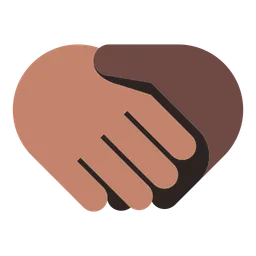 Handshake: Medium Skin Tone, Dark Skin Tone — Toss Face