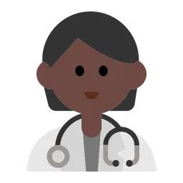Health Worker: Dark Skin Tone — Toss Face