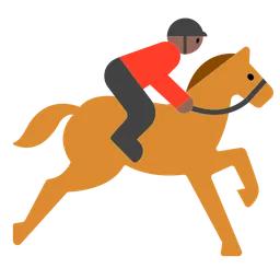 Horse Racing: Medium-Dark Skin Tone — Toss Face