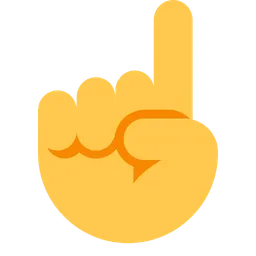 White Up Pointing Index — Toss Face