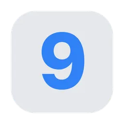 Keycap Digit Nine — Toss Face