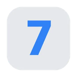 Keycap Digit Seven — Toss Face
