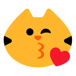 Kissing Cat Face with Closed Eyes — Toss Face