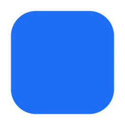 Large Blue Square — Toss Face