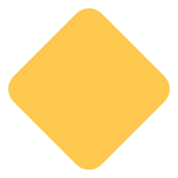 Large Orange Diamond — Toss Face