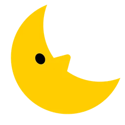 Last Quarter Moon with Face — Toss Face