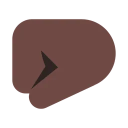 Left-Facing Fist: Dark Skin Tone — Toss Face