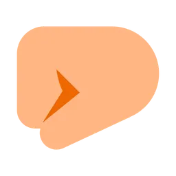 Left-Facing Fist: Medium-Light Skin Tone — Toss Face