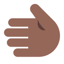 Leftwards Hand: Medium-Dark Skin Tone — Toss Face