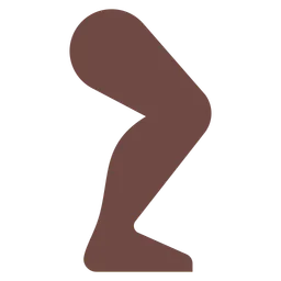 Leg: Dark Skin Tone — Toss Face