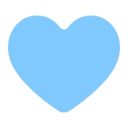 Light Blue Heart — Toss Face