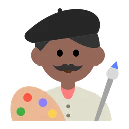 Man Artist: Medium-Dark Skin Tone — Toss Face