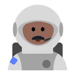 Man Astronaut: Medium-Dark Skin Tone — Toss Face