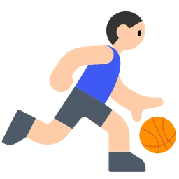 Man Bouncing Ball: Light Skin Tone — Toss Face
