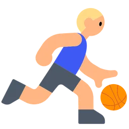 Man Bouncing Ball: Medium-Light Skin Tone — Toss Face