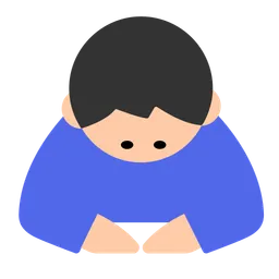 Man Bowing: Light Skin Tone — Toss Face
