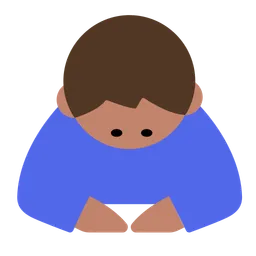Man Bowing: Medium Skin Tone — Toss Face