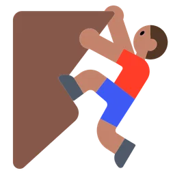 Man Climbing: Medium Skin Tone — Toss Face