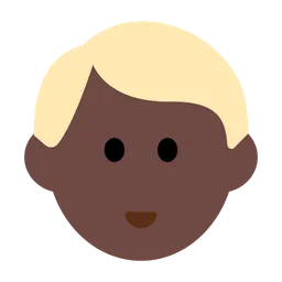 Man: Dark Skin Tone, Blond Hair — Toss Face