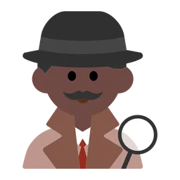 Man Detective: Dark Skin Tone — Toss Face