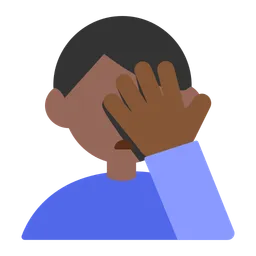 Man Facepalming: Medium-Dark Skin Tone — Toss Face
