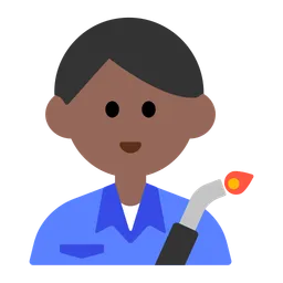 Man Factory Worker: Medium-Dark Skin Tone — Toss Face