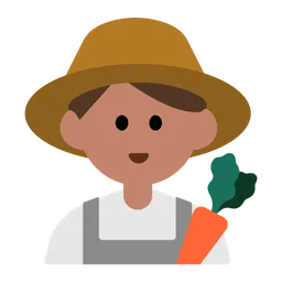 Man Farmer: Medium Skin Tone — Toss Face