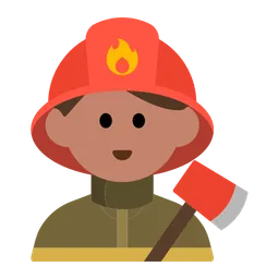 Man Firefighter: Medium Skin Tone — Toss Face