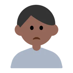 Man Frowning: Medium-Dark Skin Tone — Toss Face