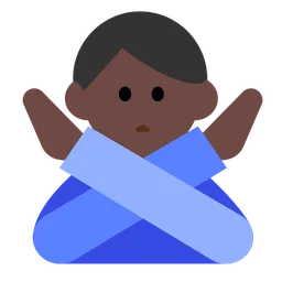 Man Gesturing No: Dark Skin Tone — Toss Face