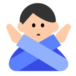 Man Gesturing No: Light Skin Tone — Toss Face