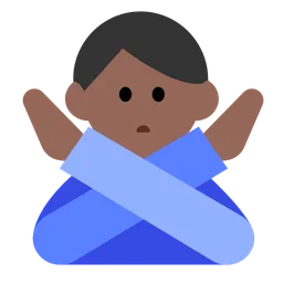 Man Gesturing No: Medium-Dark Skin Tone — Toss Face