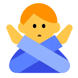 Man Gesturing No — Toss Face
