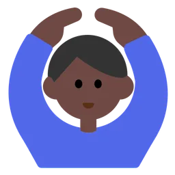 Man Gesturing OK: Dark Skin Tone — Toss Face