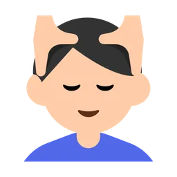 마사지를 받는 남자: 밝은 피부 톤 — Toss Face