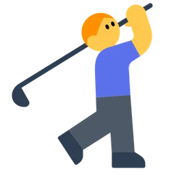 Man Golfing — Toss Face