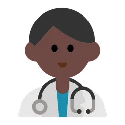 Man Health Worker: Dark Skin Tone — Toss Face