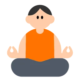 Man in Lotus Position: Light Skin Tone — Toss Face