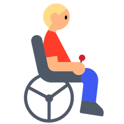 Man in Motorized Wheelchair: Medium-Light Skin Tone — Toss Face